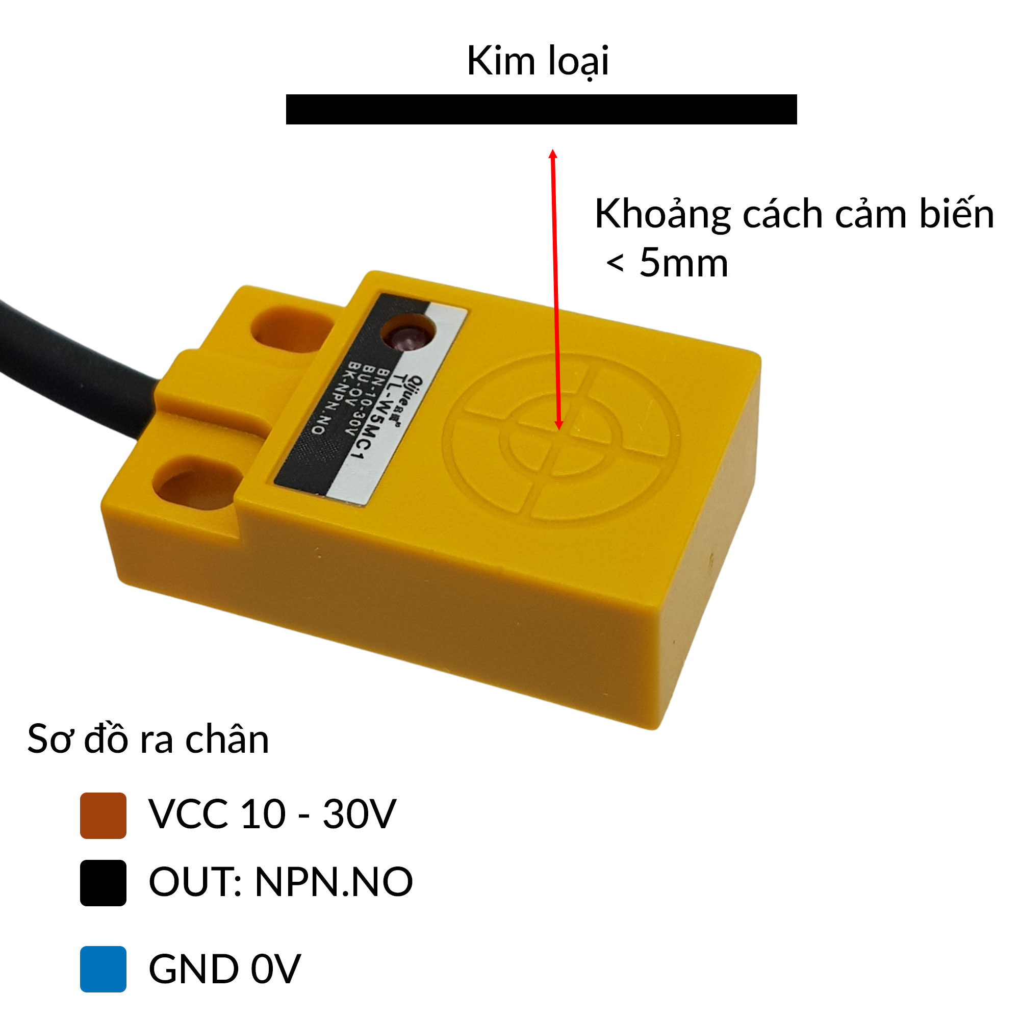 Thông tin về cảm biến kim loại tiệm cận TL-W5MC1 NPN