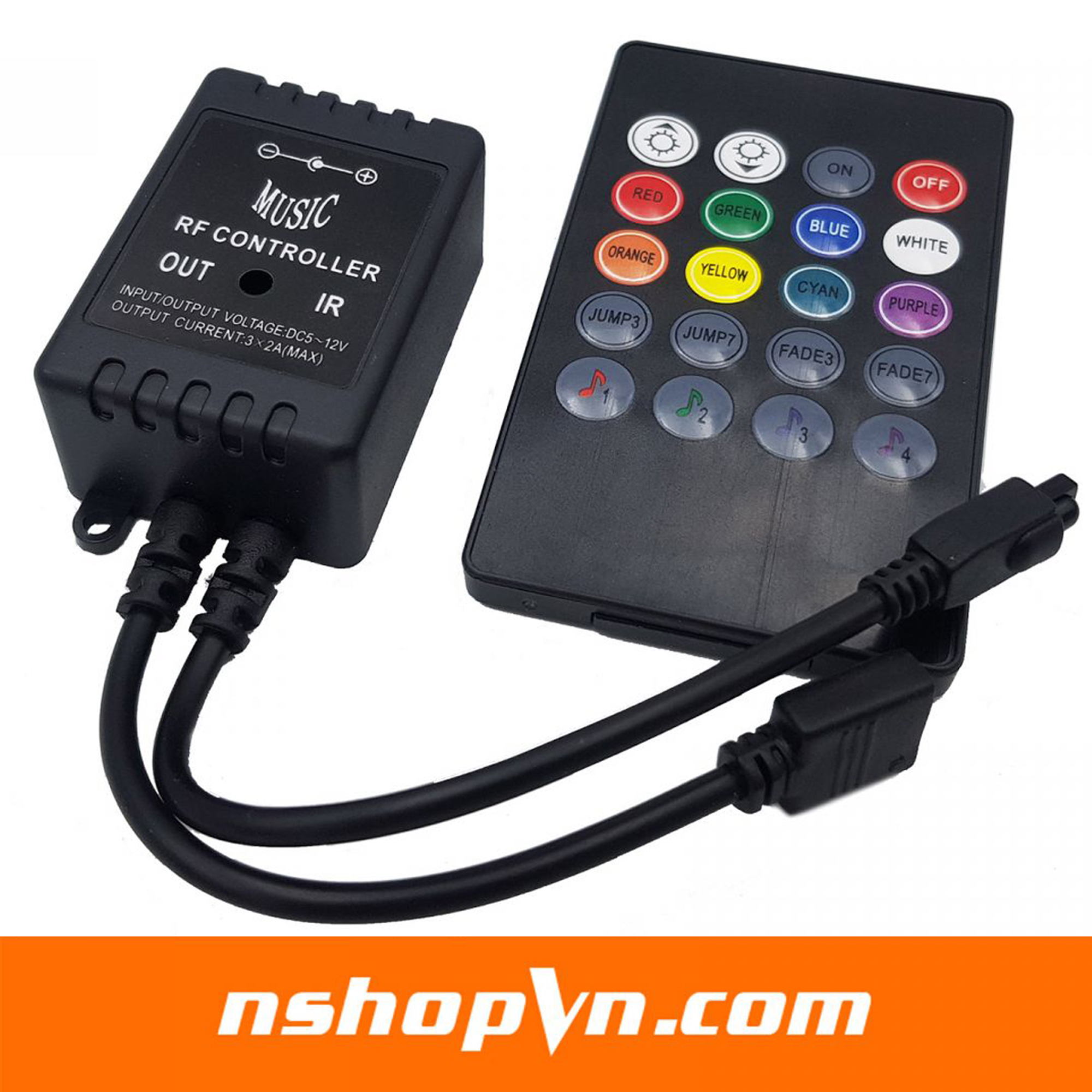 Bộ điều khiển hiệu ứng led RGB 5050 MUSIC IR CONTROLLER