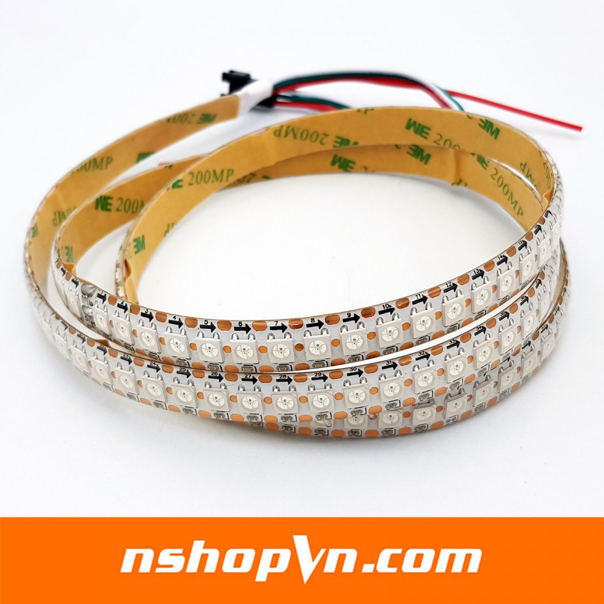 Led dây WS2812 phủ epoxy 5VDC 1m 144 bóng