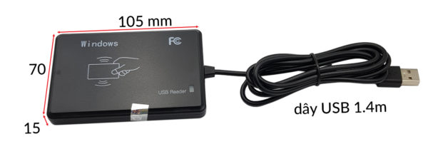 Đầu đọc thẻ RFID 13.56 Mhz USB