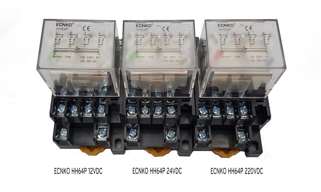 Relay trung gian Ecnko hh64p 12vdc 24vdc 220vac