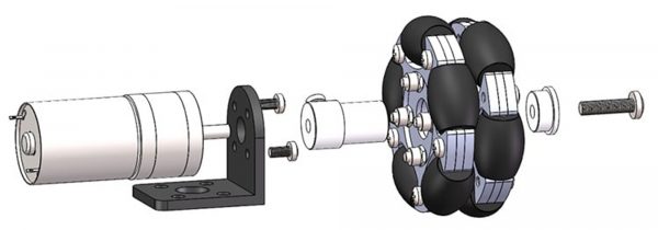 Khớp nối bánh xe Omni, Mecanum với trục động cơ 5mm