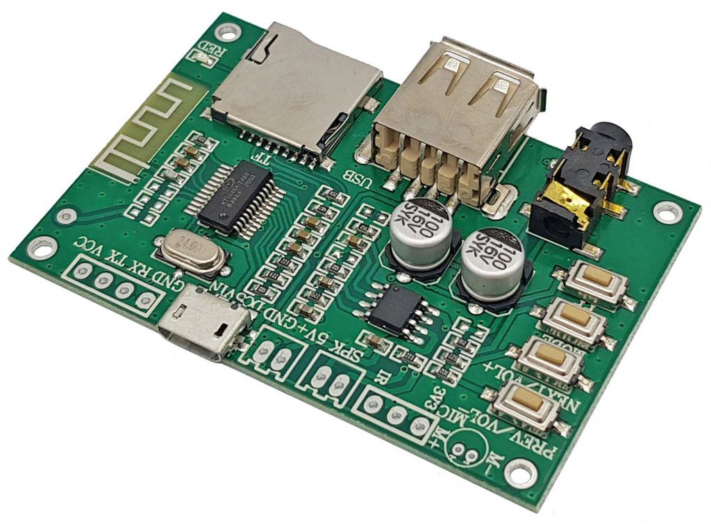 Mạch âm thanh Bluetooth 5.0 - TF - USB - FM - BLE - SPP BT201