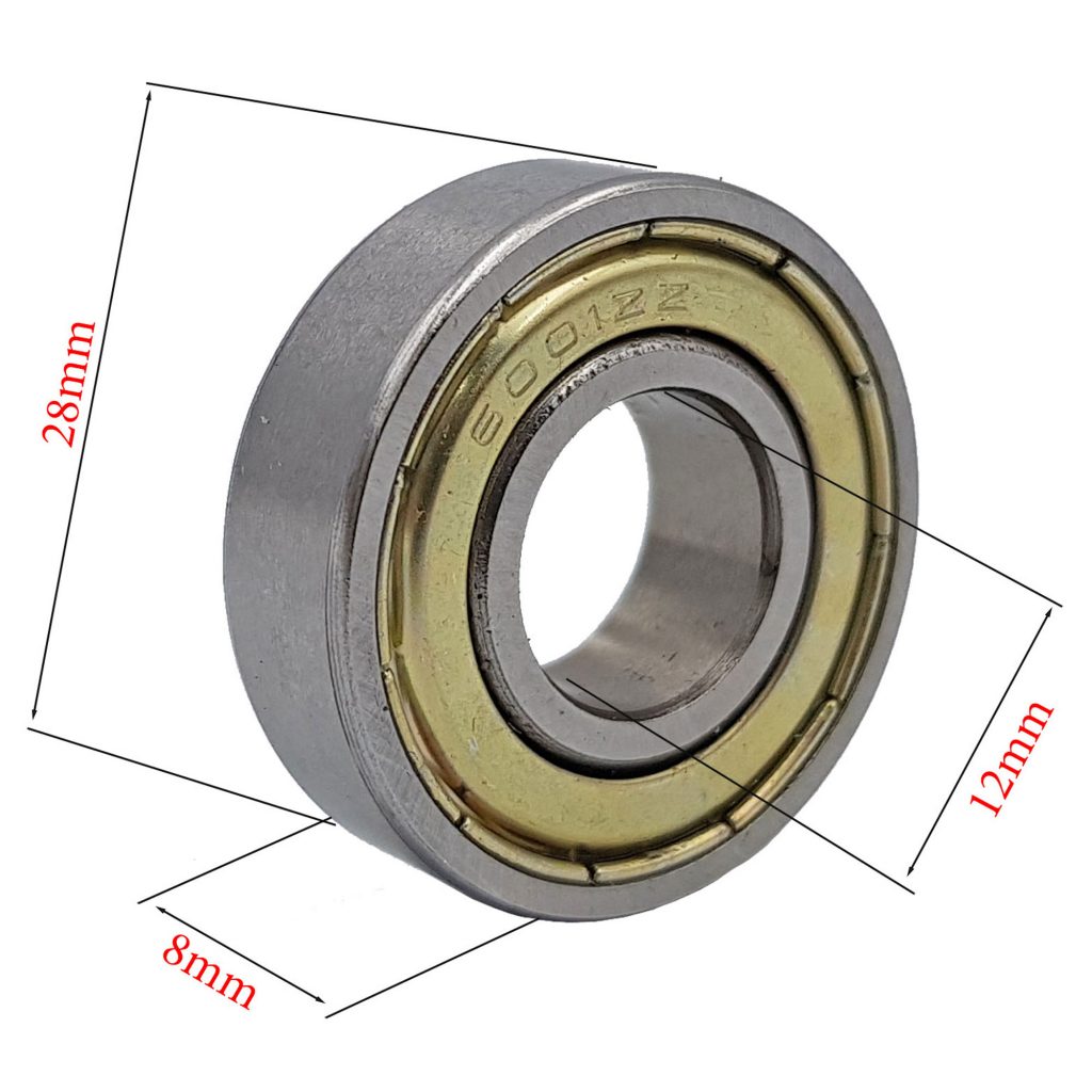 Vòng bi, bạc đạn 6001ZZ 12mm x 28mm x 8mm