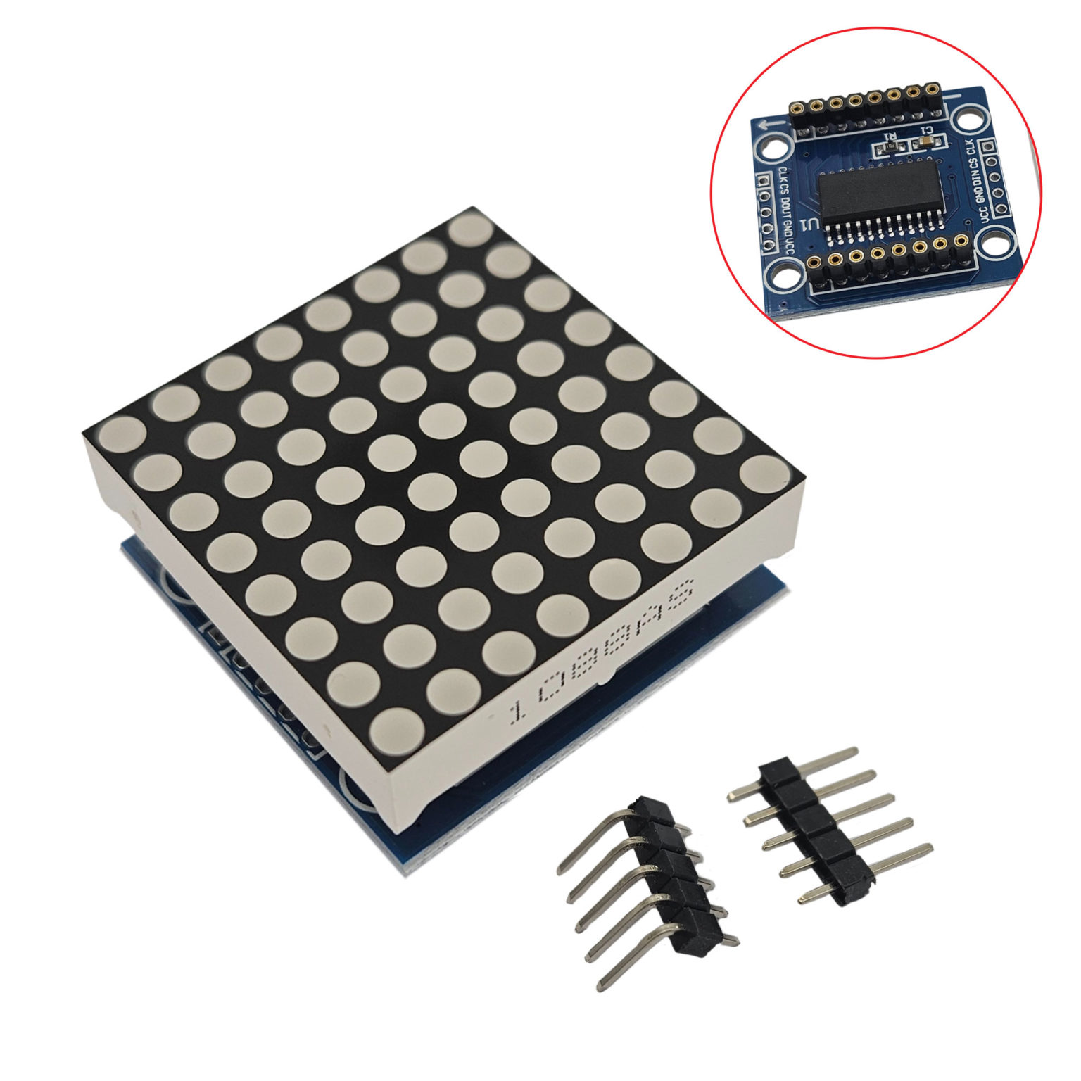 Mà Led Module Module mạch hiển thị 1 Led ma trận MAX7219CWG IC SMD - Nshop