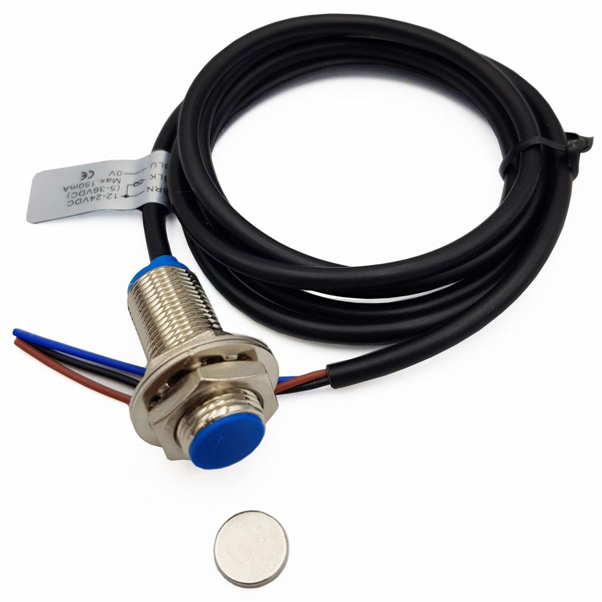 Sensore Di Prossimità Hall 12V NPN + Tachimetro Digitale LED 4 Cifre, Misuratore Giri/min