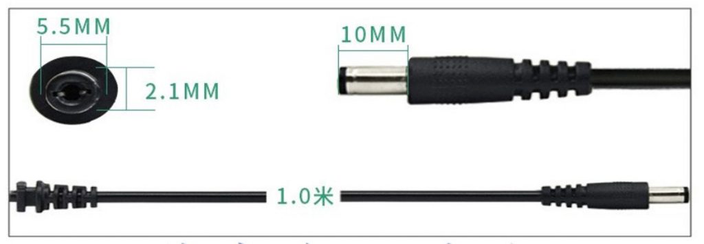 Kích thước đầu jack của Adapter Sạc Pin 1S 4.2V 2A