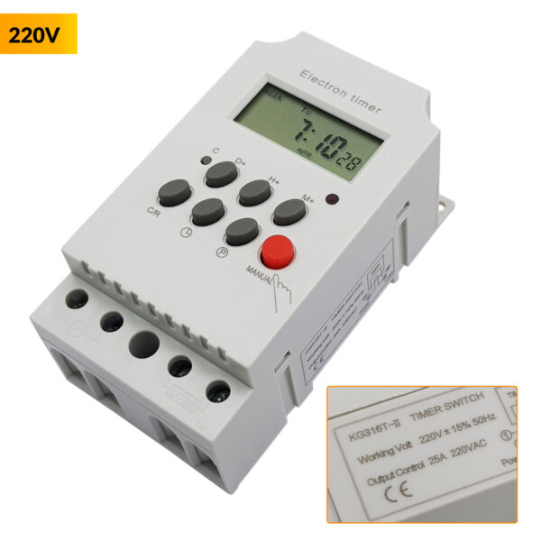 Timer hẹn giờ kỹ thuật số KG316T-II 25A