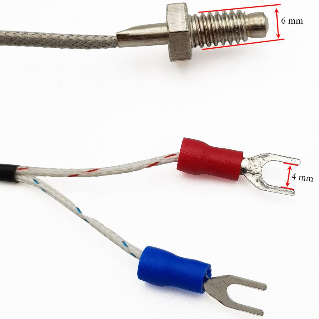 Dây Cảm Biến Nhiệt Độ Loại K 500°C dài 1 mét / dài 2 mét