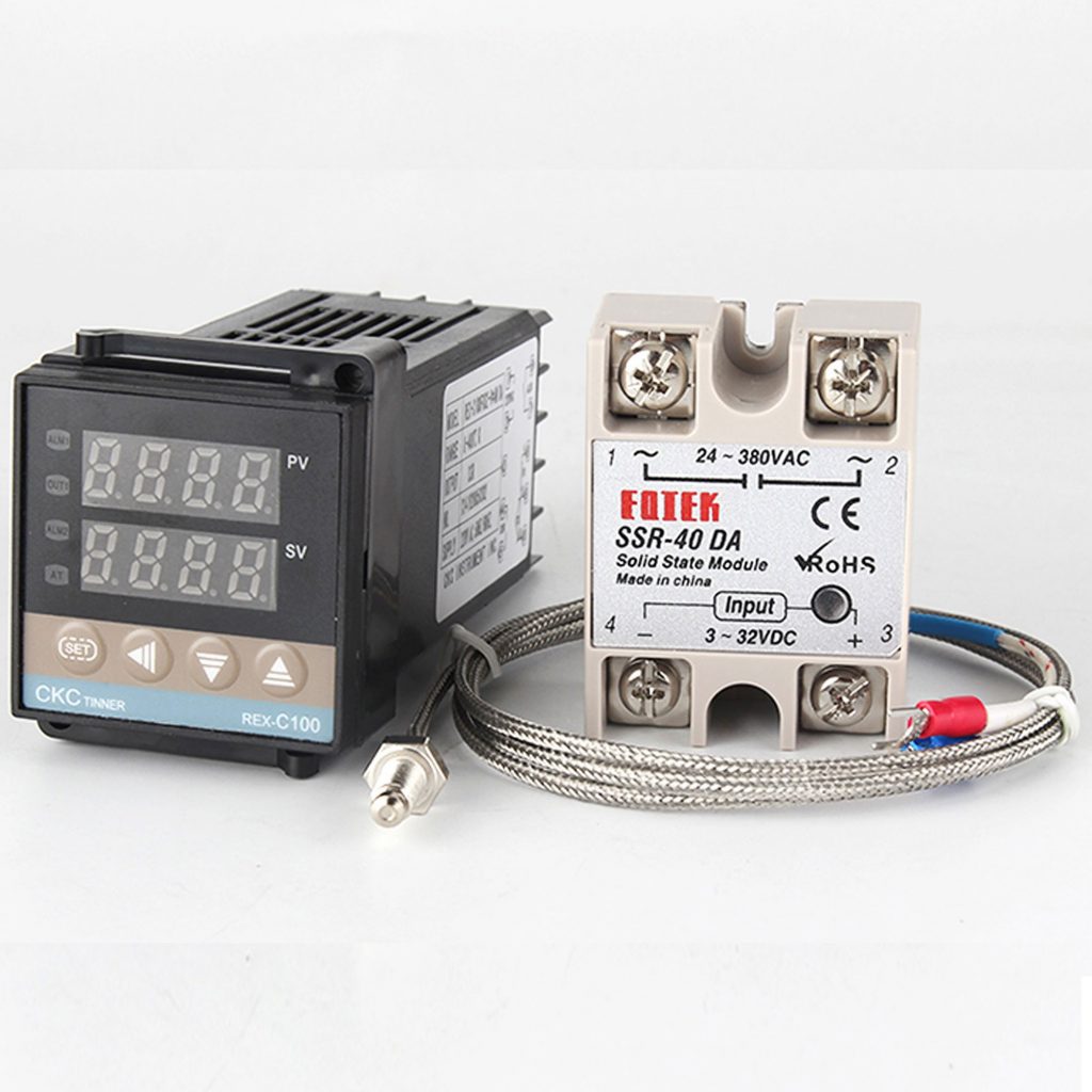 Dây Cảm Biến Nhiệt Độ Loại K 500°C dài 1 mét / dài 2 mét kết hợp với bộ khống chế nhiệt độ