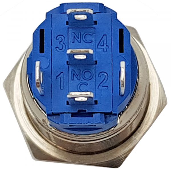 Nút nhấn tự giữ kim loại mặt lồi 16mm