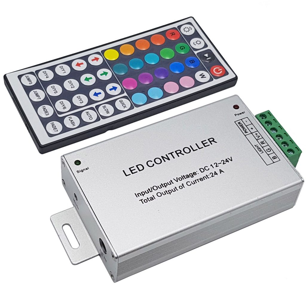 Bộ điều khiển Led Rgb Controller 12-24V 24A + Remote 44 phím