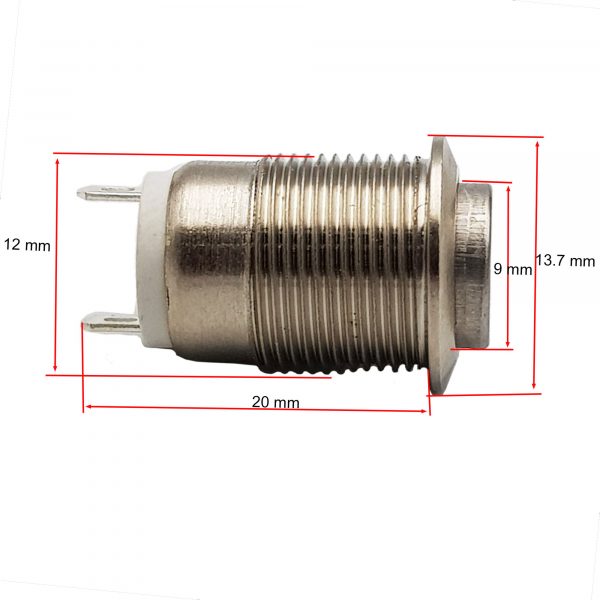Nút nhấn nhả kim loại 12mm