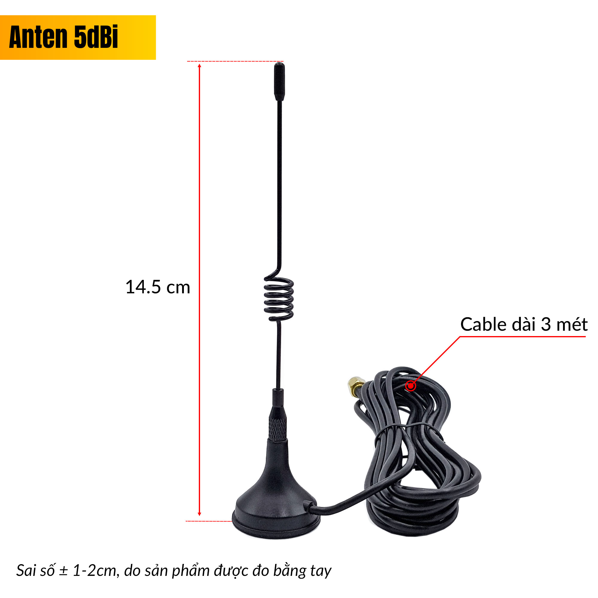 Anten Lora RF 433mhz SMA 5dBi dài 14.5cm