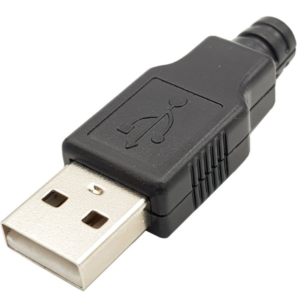 Đầu USB A Đực 4P kèm vỏ