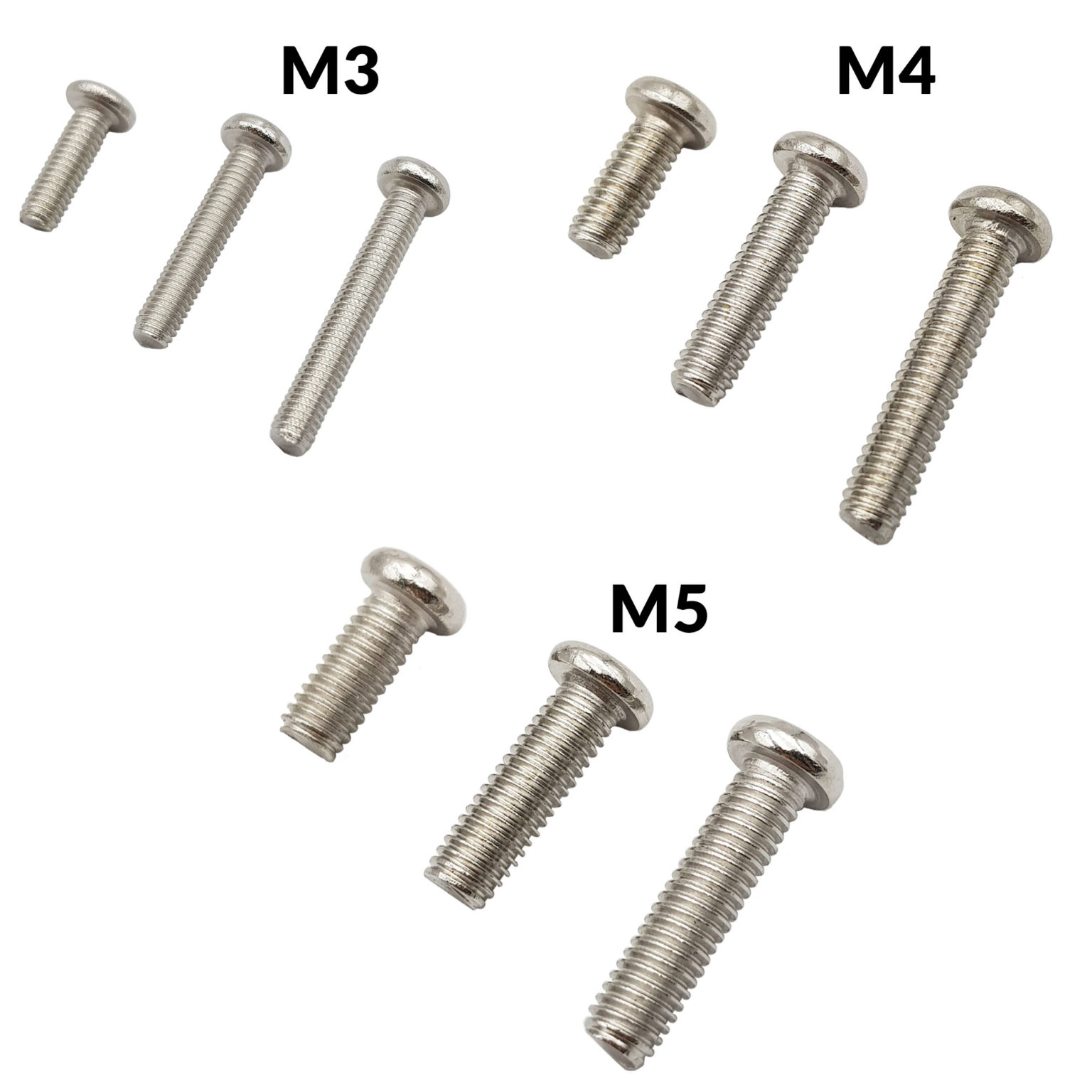 Ốc vít đầu tròn inox 201 M3x10 (10 con) - Nshop