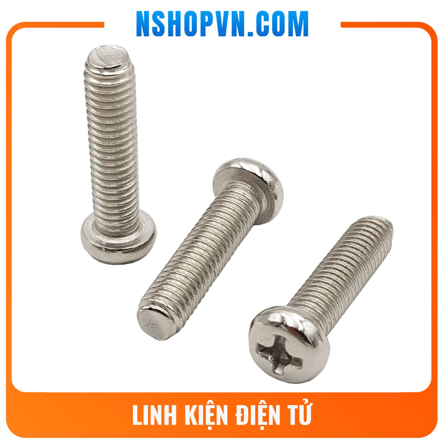 Ốc vít đầu tròn inox 201 M3x10 (10 con) - Nshop