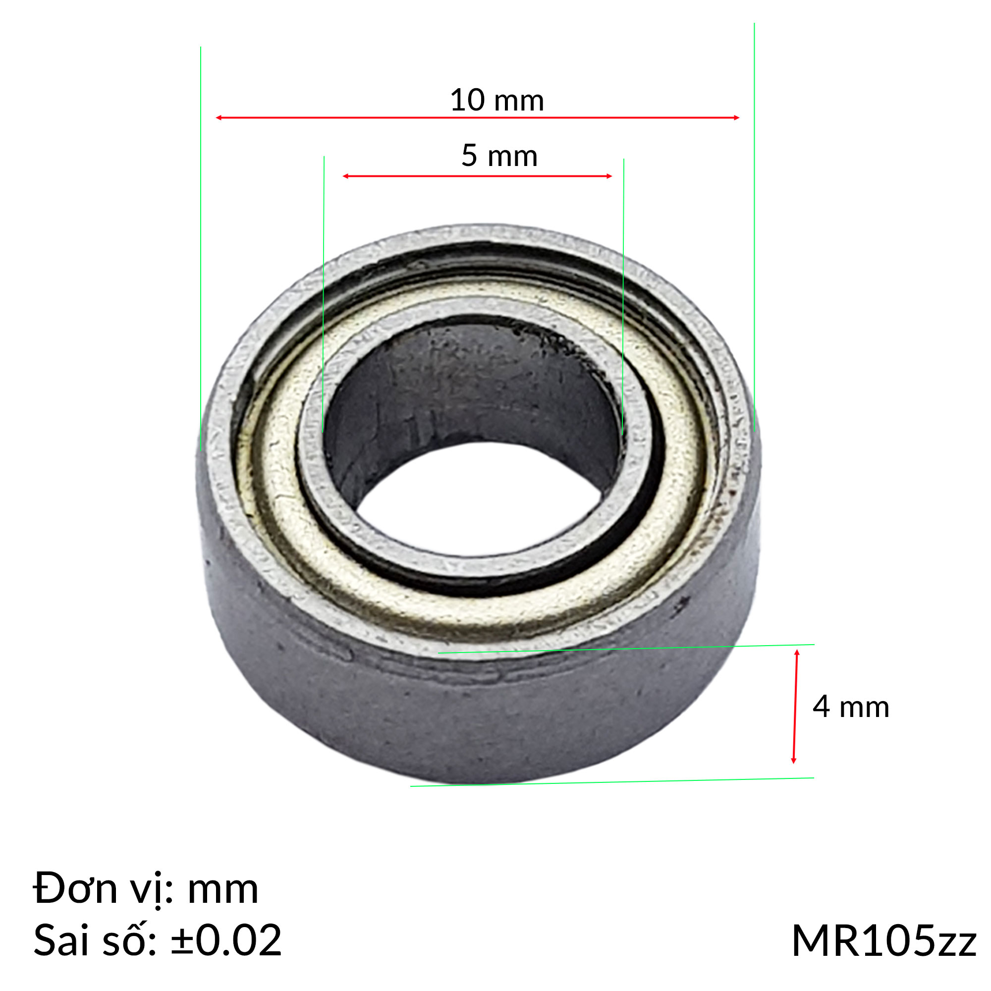 Vòng bi rãnh sâu MR105zz