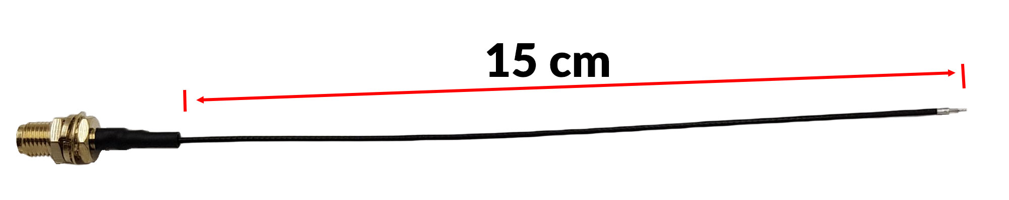Kích thước Dây cáp hàn ra chân SMA 15cm