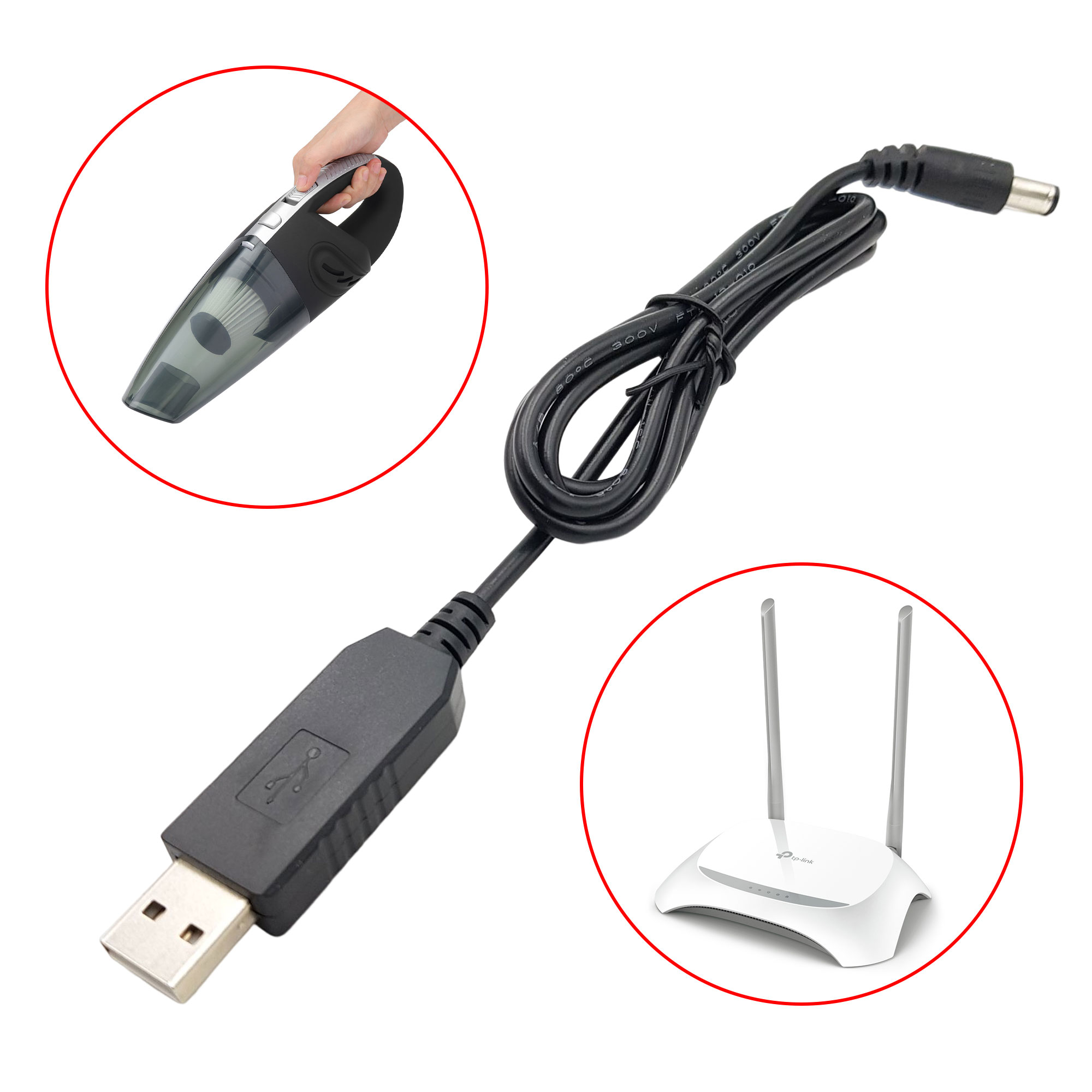USB tăng áp sạc máy hút bụi, nguồn dự phòng WiFi 9 / 12V