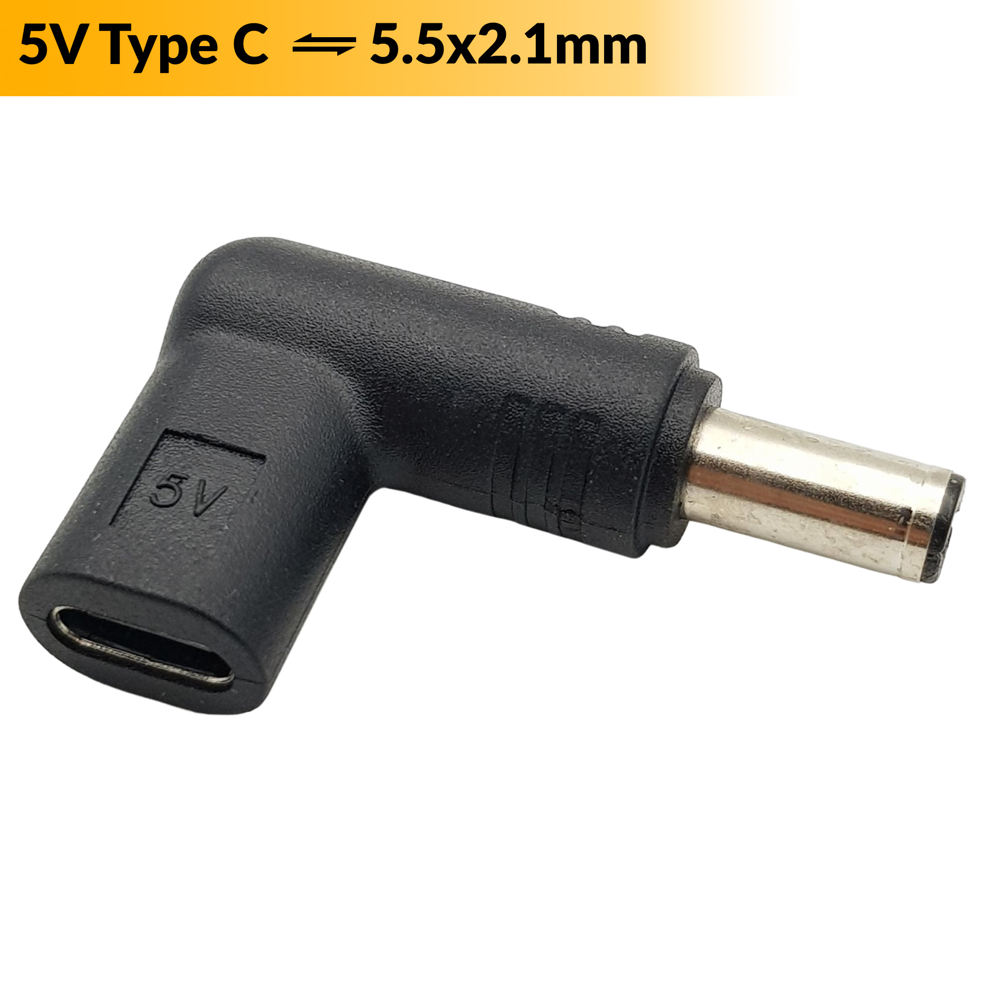 Đầu chuyển đổi USB Type C sang Jack DC 5.5x2.1mm (5v)