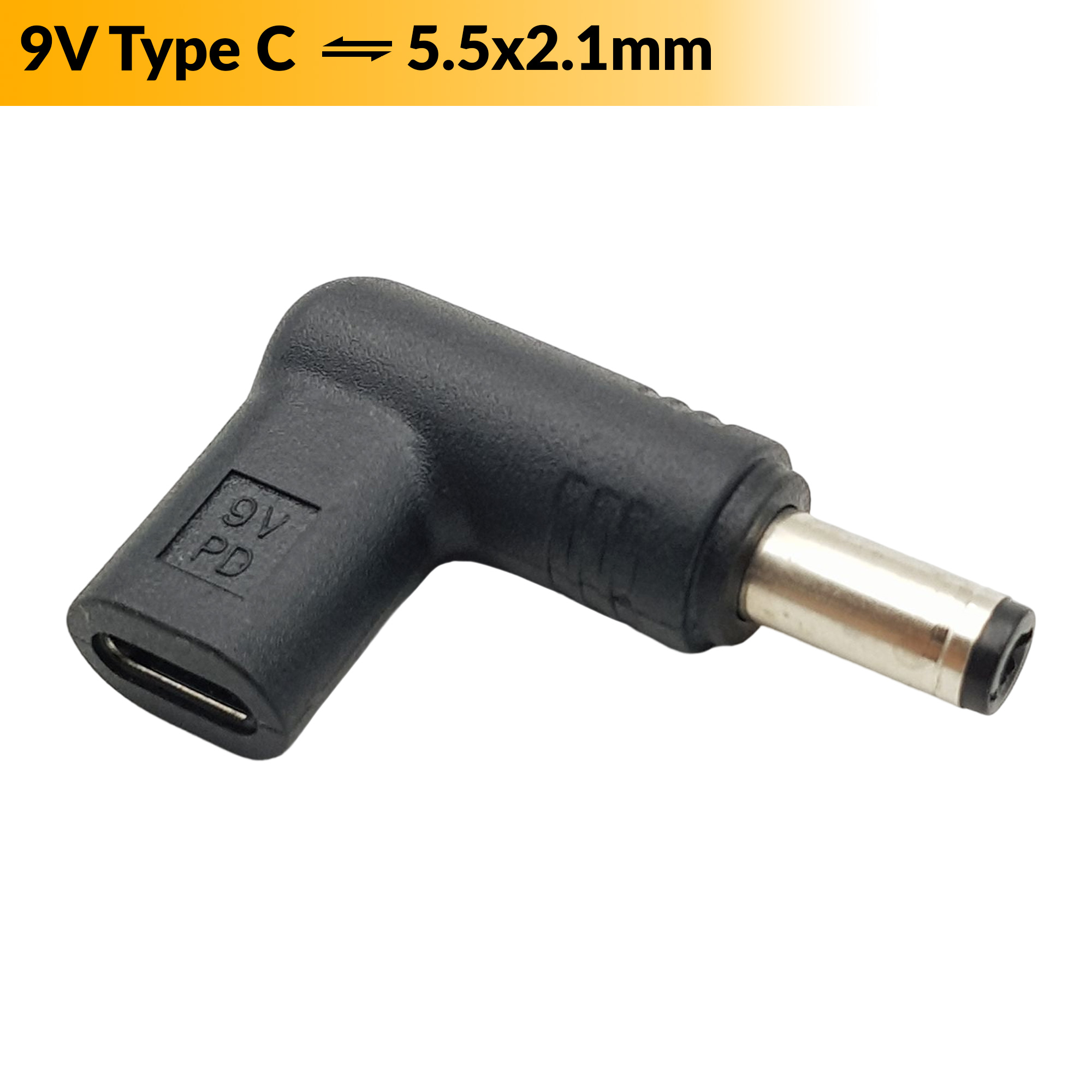 Đầu chuyển đổi USB Type C sang Jack DC 5.5x2.1mm (9v)