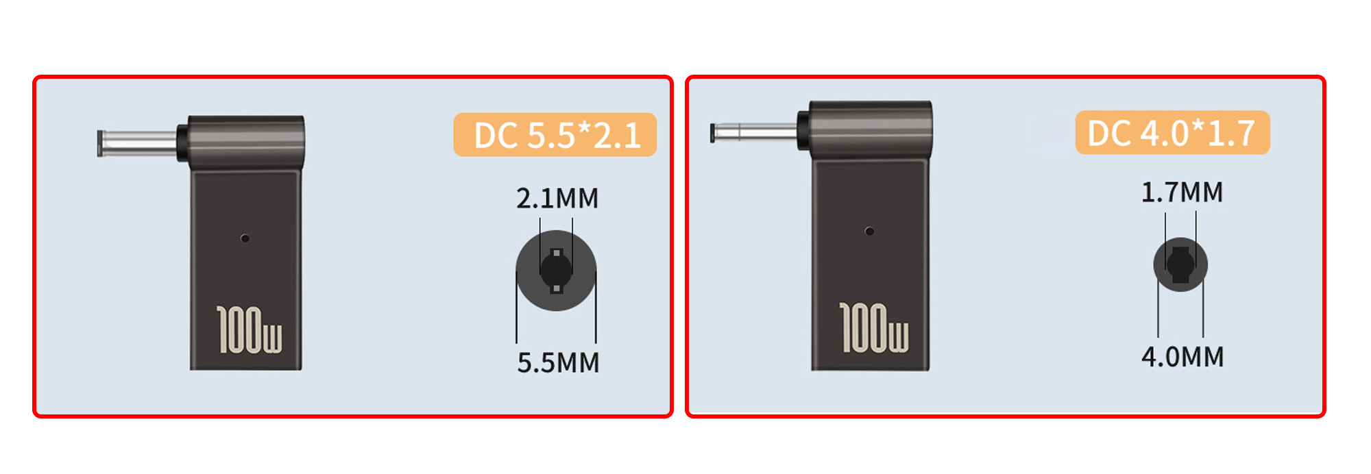 Kích thước Đầu chuyển đổi sạc USB Type C sang Jack DC