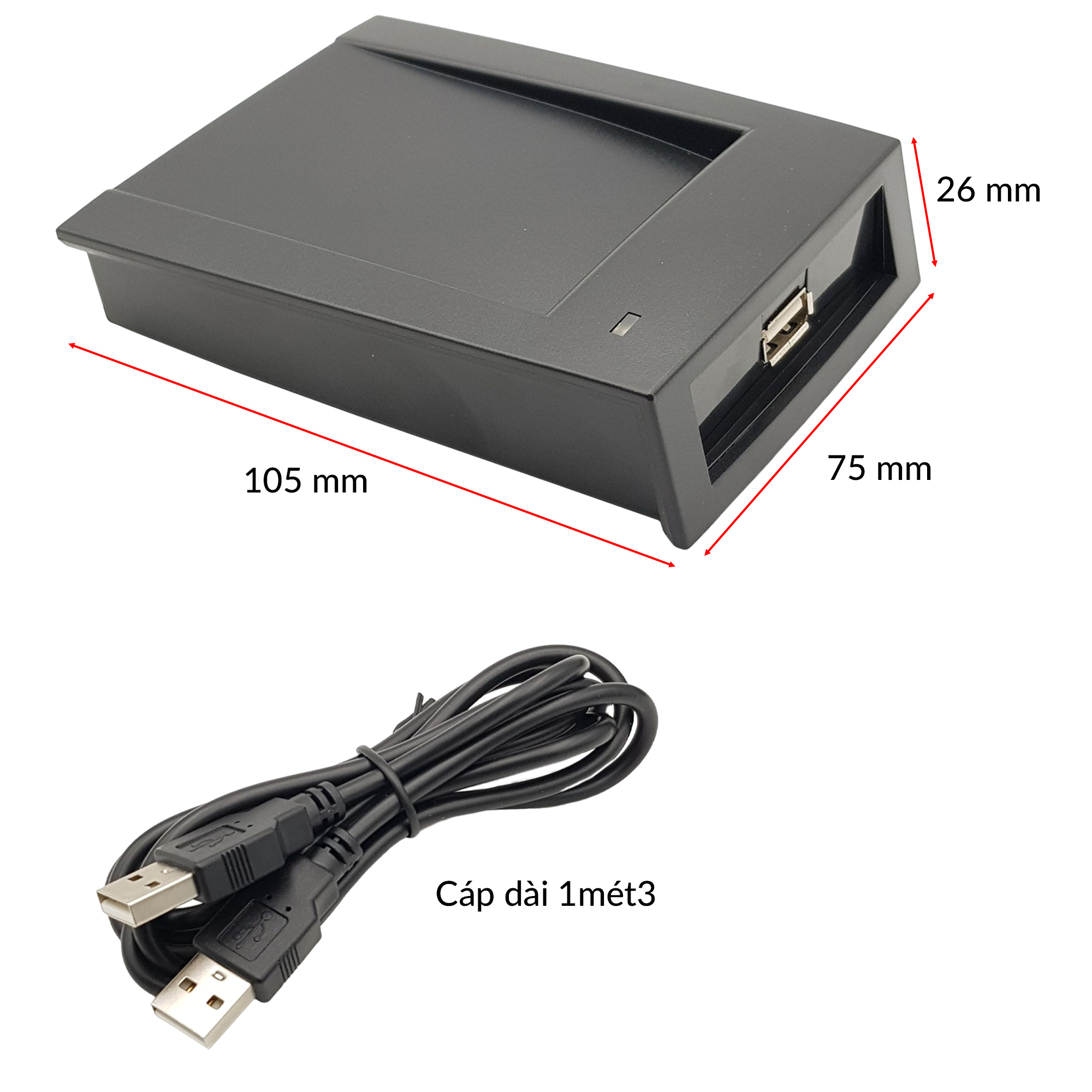 Kích thước Đầu đọc thẻ 125Khz RFID USB