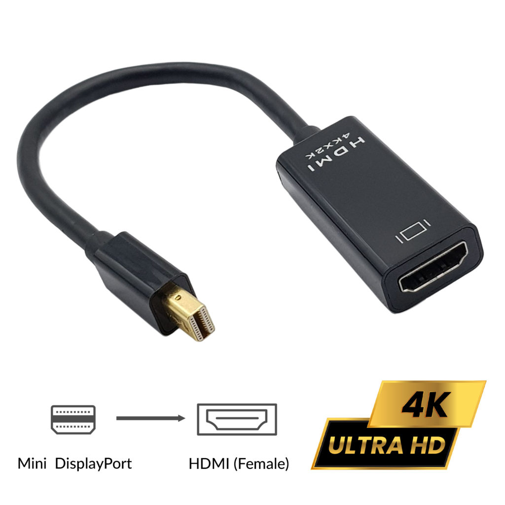 Cáp Chuyển Mini DisplayPort Sang HDMI, Mini DP To HDMI 4K 20cm - Nshop