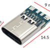 Ổ cắm USB 3.1 Type C 14 chân ra PCB 4 chân