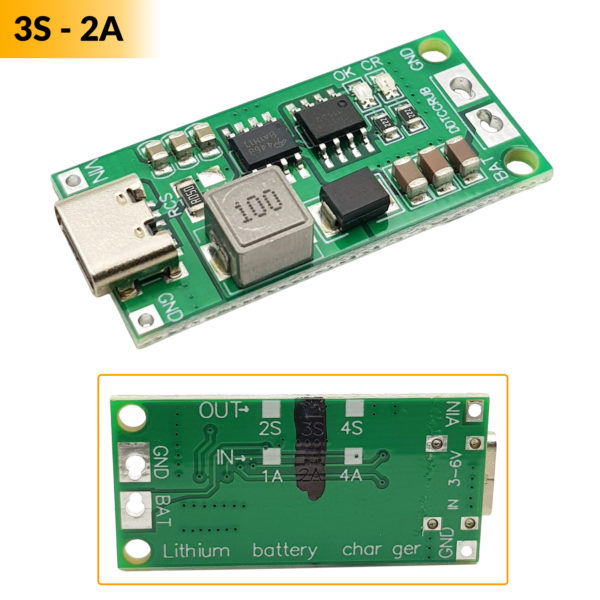 Mạch sạc Pin Li-ion 18650 cổng USB Type-C 3-6V