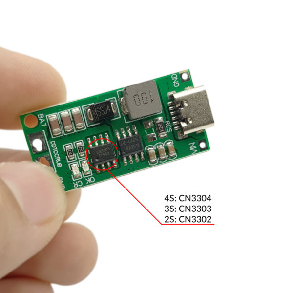 Mạch sạc Pin Li-ion 18650 cổng USB Type-C 3-6V