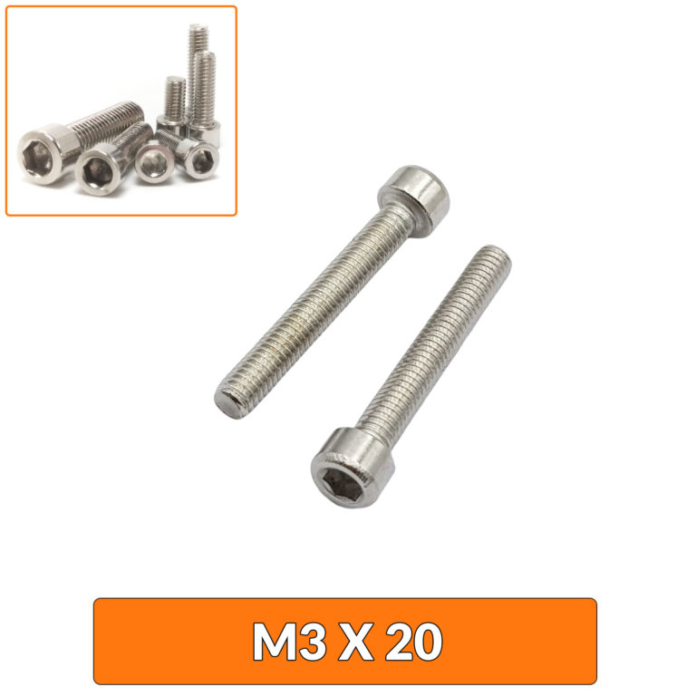 Ốc lục giác inox 201 đầu tròn M3x40 mm (10 con) - Nshop
