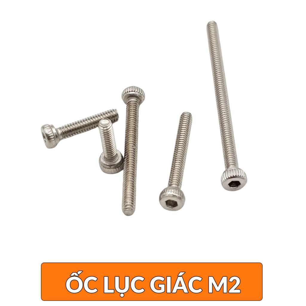 Ốc lục giác inox 304 đầu tròn M2x8 (10 con) - Nshop