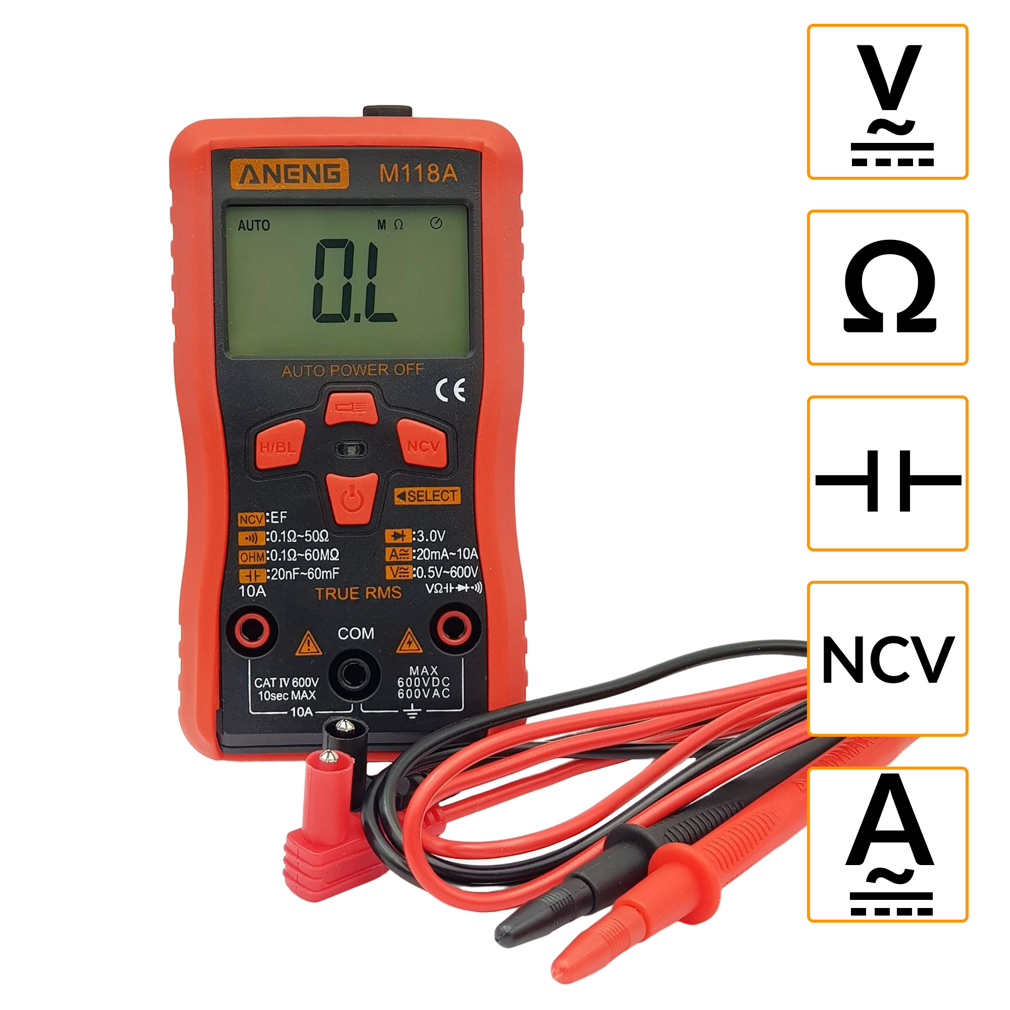 Đồng hồ vạn năng tự động auto ANENG M118A - Nshop