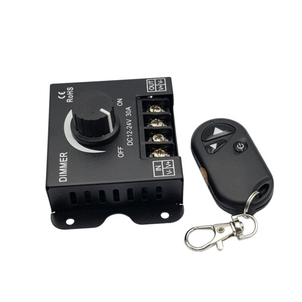 Dimmer LED 30A điều chỉnh độ sáng bằng tay và Remote 12-24V