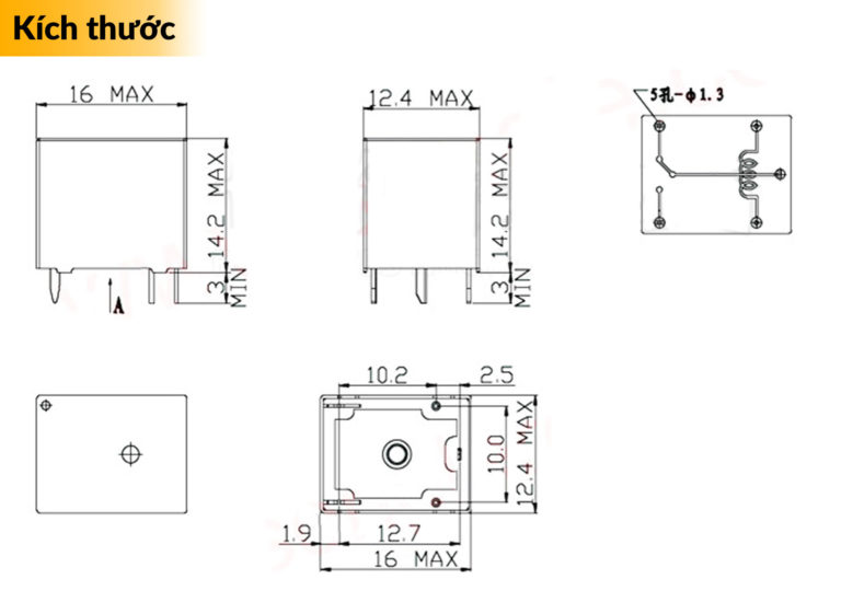 Relay Songle 20A 5 chân