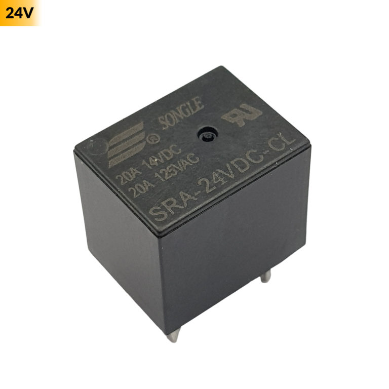 Relè Elettrico 5 Poli 12V DC 20A Modello SRA-12VDC-CL – Unità Di Controllo Per Circuiti Automatici, Dimensioni 15x11x13 Mm