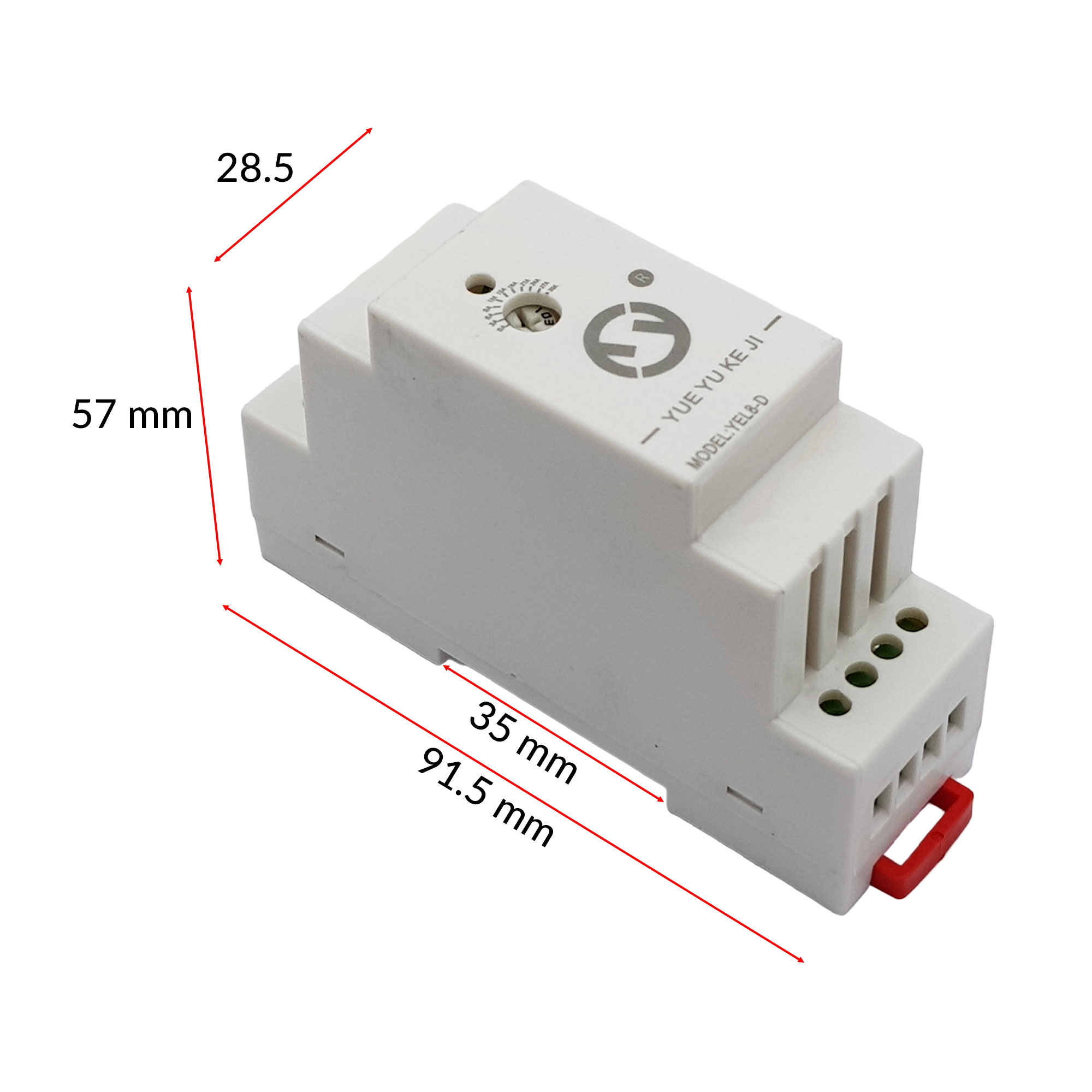 Kích thước module đo dòng điện xoay chiều 0-30A YEL8-D RS485
