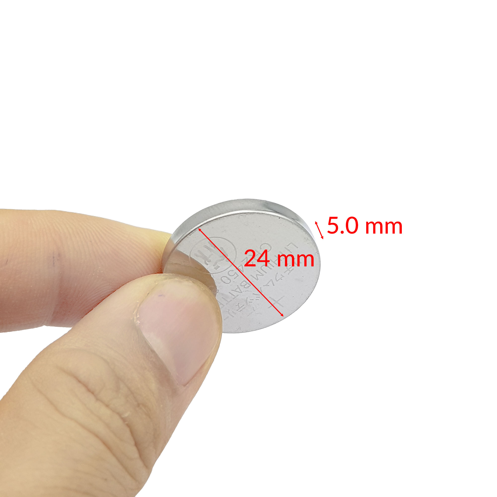 Kích thước pin cúc áo Lithium CR2450 điện áp 3V