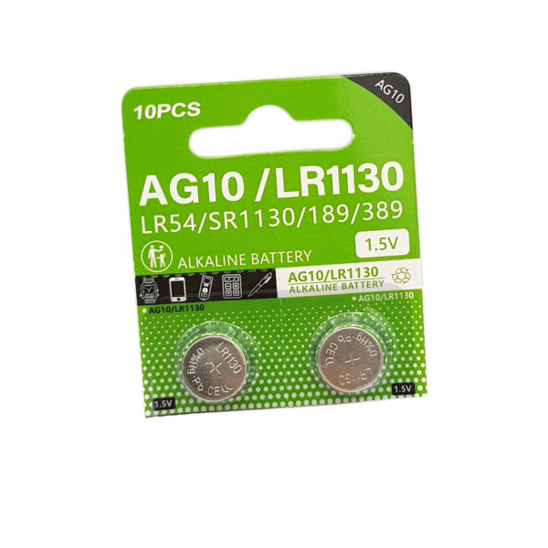 Pin cúc áo AG10 | LR1130 | LR1131 | LR54 | 389 điện áp 1.5V (combo 2 pin)