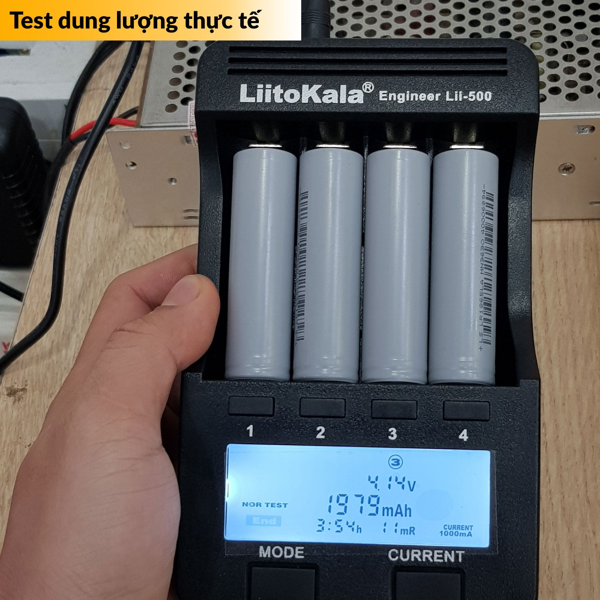 Test thực tế Cell Pin LiShen 18650 xám 2000mAh 10C