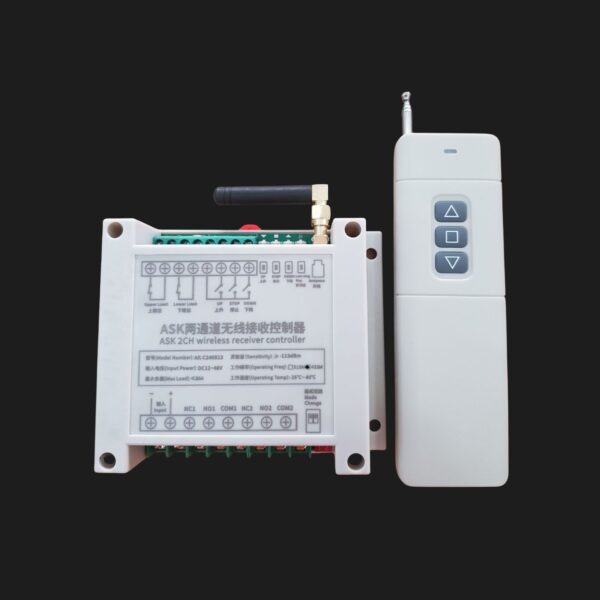 Bộ điều khiển từ xa 2 kênh 30A RF 433Mhz 3000 mét 12-48VDC