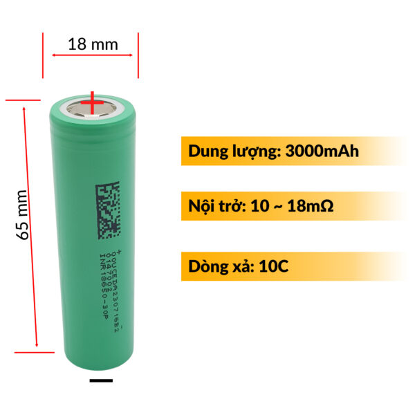 Pin 18650 DMC 3000mAh 10C