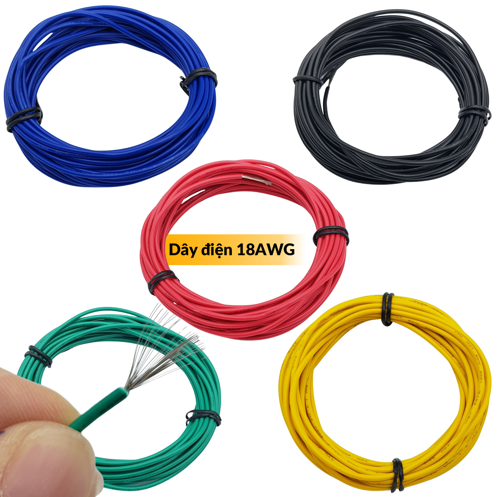 Dây điện đơn nhiều lõi đồng mạ kẽm 18AWG