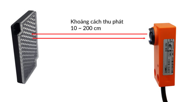 Cảm biến vật cản gương phản xạ hồng ngoại E3FC-R2C1 NPN 6-36V DAWEI