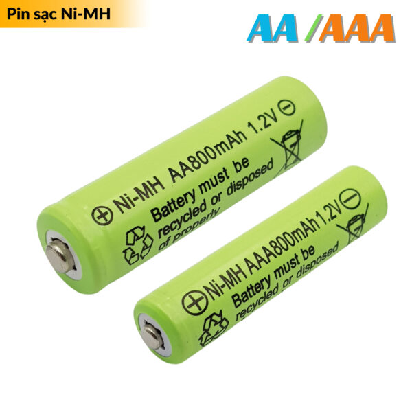 Pin sạc Ni-MH AA/AAA 1.2V 800mAh