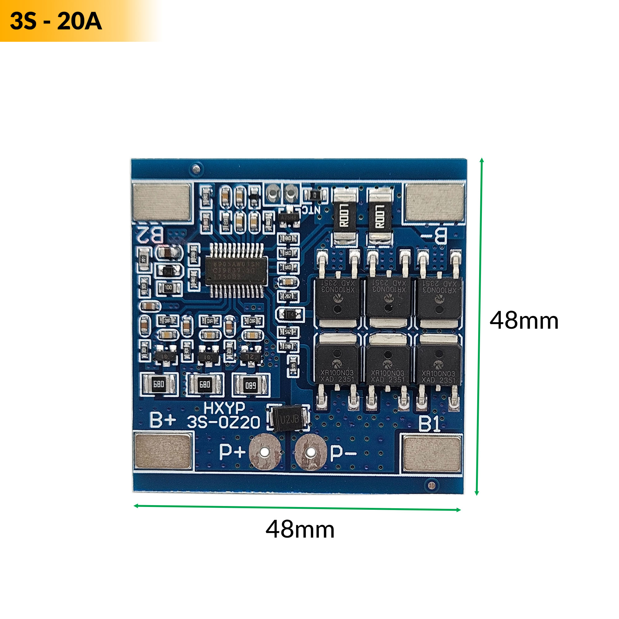 Mạch sạc và bảo vệ pin Lithium-ion HXYP 3S-20A