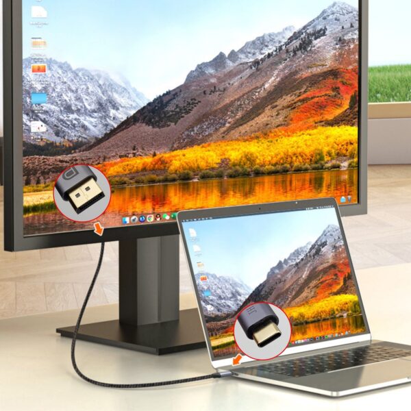 Cáp chuyển USB Type C sang DP chất lượng 4K60Hz