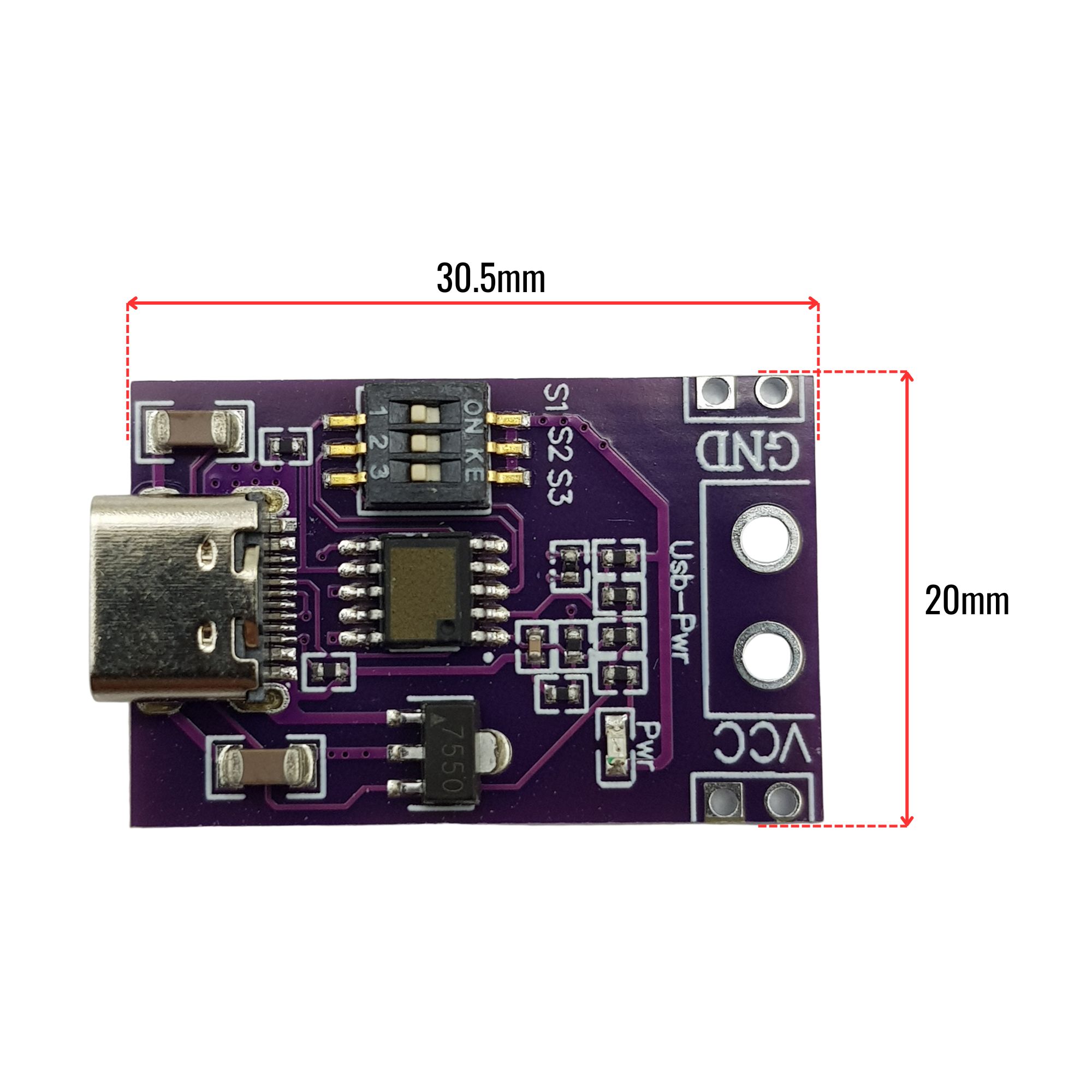 Mạch kích hoạt sạc nhanh type C PD/QC/AFC 5V/9V/12V/15V/20V